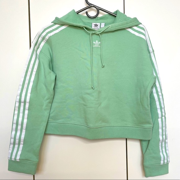 Adidas Crop top Hoodie - Mint, Size XS - Picture 1 of 4
